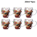 Caneca Flowers Artesanal em Vidro Duplo