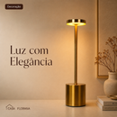 Abajur de mesa LED recarregável sem fio com design moderno e iluminação aconchegante