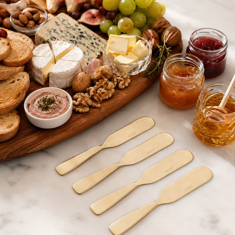 Kit Espátulas Gourmet Wolff (4 Peças) Dourada