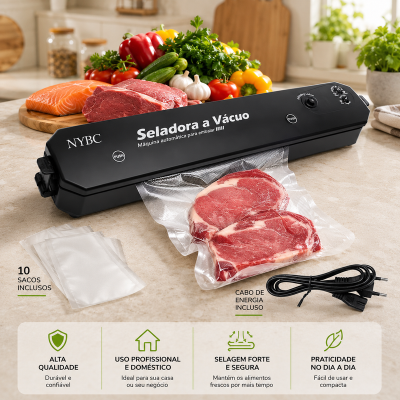 Seladora a Vácuo Premium (+SACOS E FRETE EXPRESSO GRÁTIS)