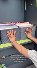 Caixas Organizadoras Armazenamento Reforçadas para Guarda-Roupas Multiuso para Roupas Íntimas, Calças e Jean