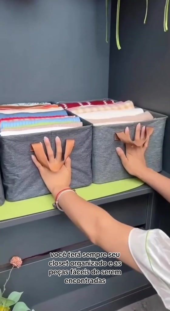 Caixas Organizadoras Armazenamento Reforçadas para Guarda-Roupas Multiuso para Roupas Íntimas, Calças e Jean
