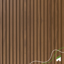 Painel Ripado EVA Autocolante Nogueira Natural 10m Linha Madeto Meu Rodapé | Envio FULL