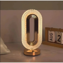 Luminária de Mesa Lâmpada Touch Quarto Luxuosa Cristal Acrílico 3 Tons de Led