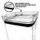 Monte seu Kit Pote Hermético para Mantimentos de Cozinha Dispensa Armário Acrílico Cristal Livre BPA