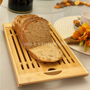 Migalheira de Bambu Tábua de Corte Para Pães Bolos e Frios Com Bandeja Multiuso Porta Panela 4 em 1