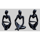 Kit com 3 estatuas pensador, decoração sala luxo