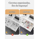 Kit 7 e Kit 14 Organizadores Multiuso para Gavetas, Armários, Geladeiras Potes em Acrílico