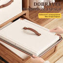 Caixa de Armazenamento de Roupas em Algodão - Organização Prática e Lavável