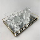 Bandeja Helo Decorativa de Espelho com Metal Base Retangular 20x30cm Organização Ambientes