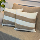 Kit Manta de Tricot Sofá Poltrona 150x100cm Siena Decorativa Sala + 2 Capas de Almofadas 45X45cm