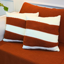Kit Manta de Tricot Sofá Poltrona 150x100cm Siena Decorativa Sala + 2 Capas de Almofadas 45X45cm