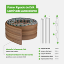 Painel Ripado EVA Autocolante Nogueira Natural 10m Linha Madeto Meu Rodapé | Envio FULL