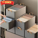 Caixas Organizadoras Armazenamento Reforçadas para Guarda-Roupas Multiuso para Roupas Íntimas, Calças e Jean