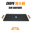 Chapa Bifeteira 30x60 Fogão Com/ Sem Abafador c/ Cabo de Madeira