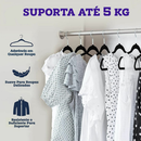 Kit 50 Cabides Veludo De Roupa Antideslizante Slim Adulto Gancho 360°