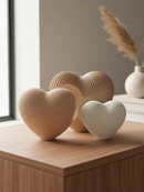 Decoração 3 Corações Escultura 17cm Família Mâe Bebê Estante Mesa Quarto Sala Escritório Banheiro.