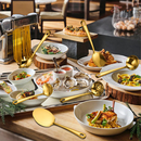 Kit 11/4 Peças Utensílios de Cozinha Dourado - Espátula Colher Concha Escumadeira Pegador de Pizza
