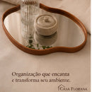 Bandeja Espelhada Orgânica em Couro