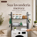 Estante Organizadora Lavanderia Sobre Maquina De Lavar Aço.