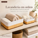 Kit Cestos Organizadores em Bambu – 3 Peças