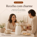 Garrafa Térmica Nude com Detalhes Dourados