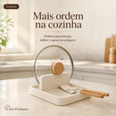 Descanso De Panela Suporte Tampas De Panelas Talheres E Acessórios Organizador Porta Tempero Cozinha