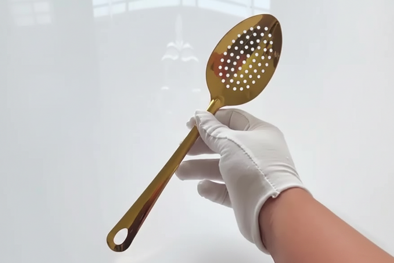 Kit 11/4 Peças Utensílios de Cozinha Dourado - Espátula Colher Concha Escumadeira Pegador de Pizza