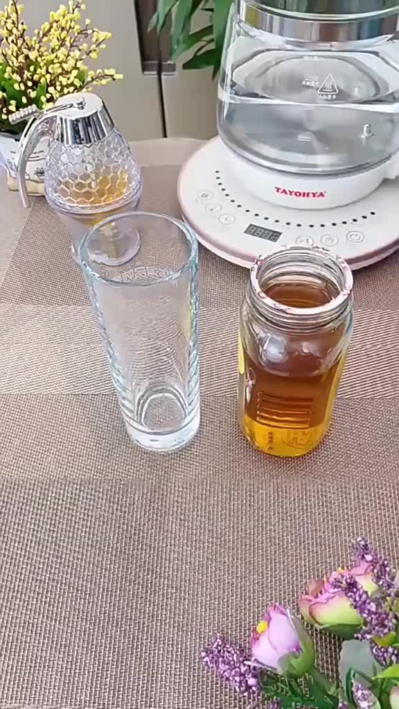 Dispensador de Mel Versátil com Prateleira de Armazenamento