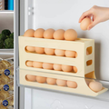 Organizador De Geladeira Porta Ovos Automático Rolante 4 Andares