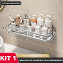 Ouro Suporte De Shampoo Prateleiras De Banheiro Sem Furo