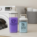 Dispenser Organizador Lavanderia 2,3 litros ou 1,5 Litros Acrílico - Amaciante, Sabão em Pó e Liquido, Tira Manchas