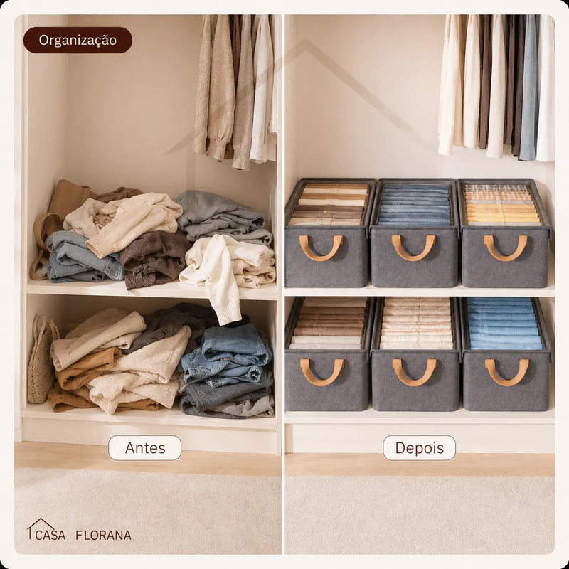 Caixa Organizadora Slim com Tampa